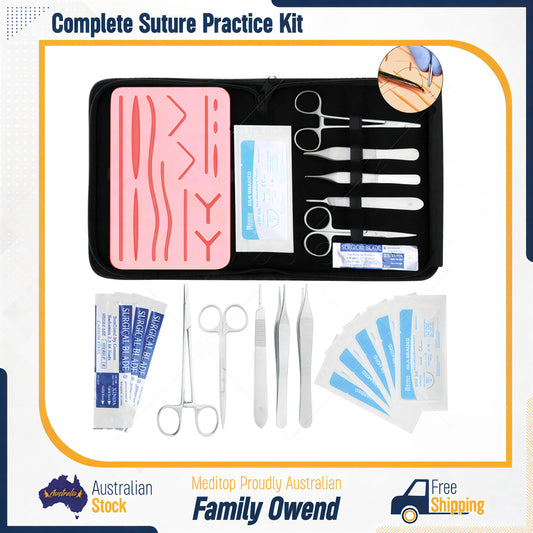 Meditop Suture Practice Kit – Silicone Skin Pad for Medical Students (Reusable Training Model)