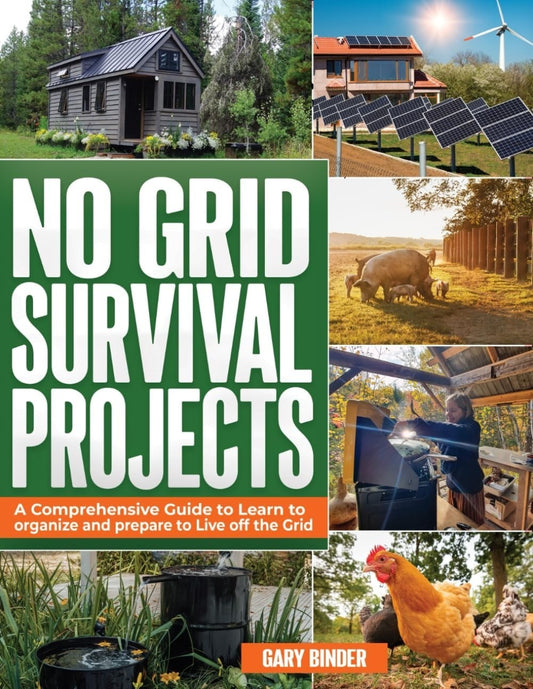 No Grid Survival Projects Book – Comprehensive Off-Grid Living Guide | Solar, DIY & Self-Sufficiency