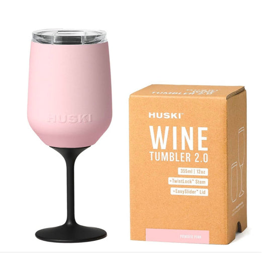 Huski Wine Tumbler 2.0 – 355ml Stainless Steel Insulated Wine Glass with Lid | AU Stock