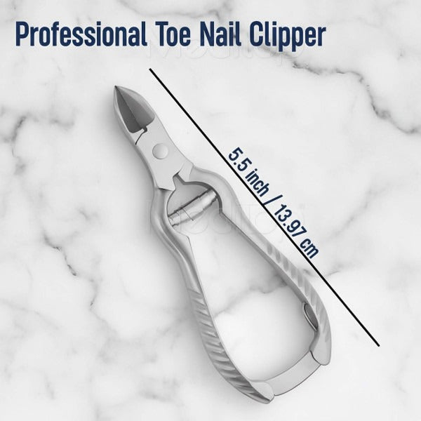 Meditop Heavy-Duty Toenail Clipper (5.5”) For Thick & Ingrown Nails | Surgical-Grade Steel
