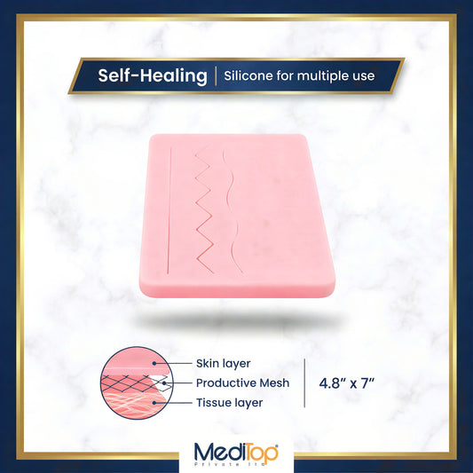 Gynecology Suture Practice Pad – Realistic 3-Layer Human Skin Silicone Model for Medical & Vet Students